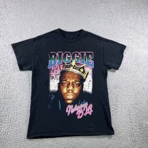 Notorious B.I.G. Graphic T-Shirt Men M Black‎ Biggie Smalls Crown Rap Tee